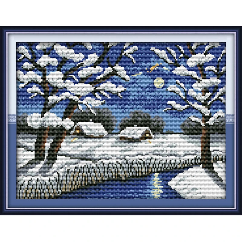 

Everlasting Love River View In Winter китайские наборы крестиков экологический хлопок 11 печатные новые рождественские украшения