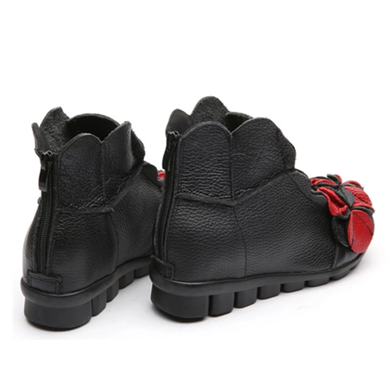 Обувь из натуральной кожи женские ботинки повседневная обувь на плоской подошве