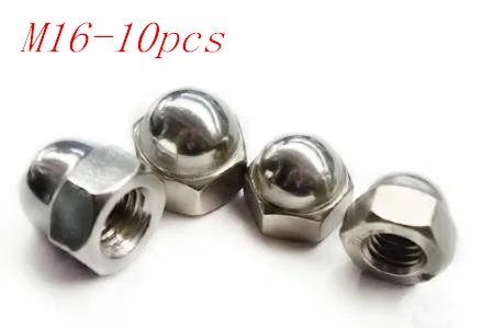 

Metric M16 304 Stainless Steel Hex Head Dome Cap Protection Cover Nuts Acorn Nuts 10pcs/lot Free Shipping