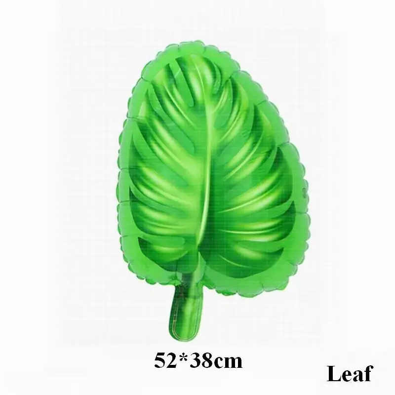 1pc leaf Воздушные шары из фольги в виде животного День рождения украшения Дети океан рыбы шары надувные игрушки детский душ Летние Животные тема Вечерние - Цвет: 1pc leaf