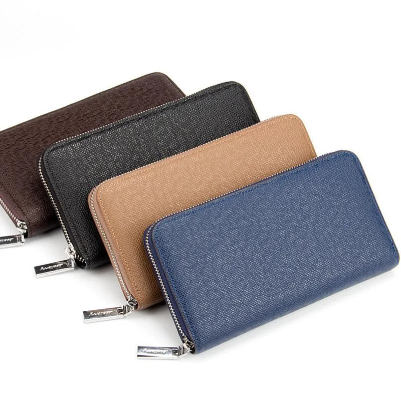 Модный винтажный Длинный кошелек для женщин и мужчин Кожаный