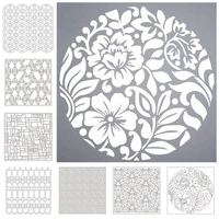 6x6in basic shapes plastic stencil for diy scrapbooking embossing paper card decorative handmade craft template drawing sheet
