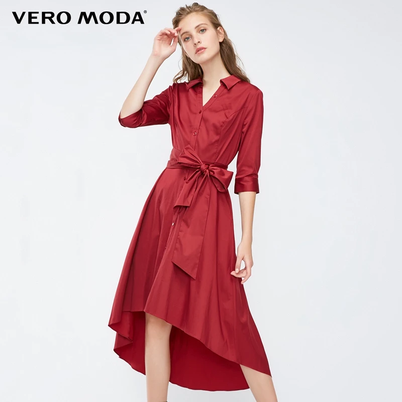 Vero Moda платье-рубашка с v-образным вырезом и рукавами три четверти | 31837C519