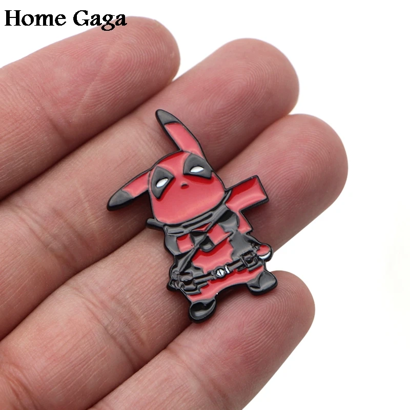 Homegaga Дэдпул Пикачу цинковые Мультяшные булавки для мужчин и женщин para Shirt Charm insignia одежда рюкзак медаль значки Броши D1814