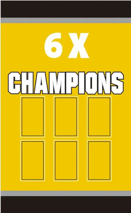 

Баннер с желтым флагом для чемпионов любой команды, 3x5 футов, 90x150 см, 100D полиэстер, пользовательский односторонний баннер для футбола, хоккея...