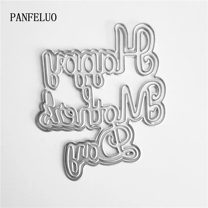 PANFELOU Счастливый День матери слова бумага штампованные штампы Металлическое