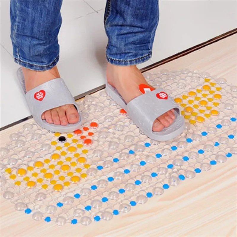 Basupply 1 шт. ПВХ мультяшный коврик для ванной Прозрачный декор комнаты душевой в