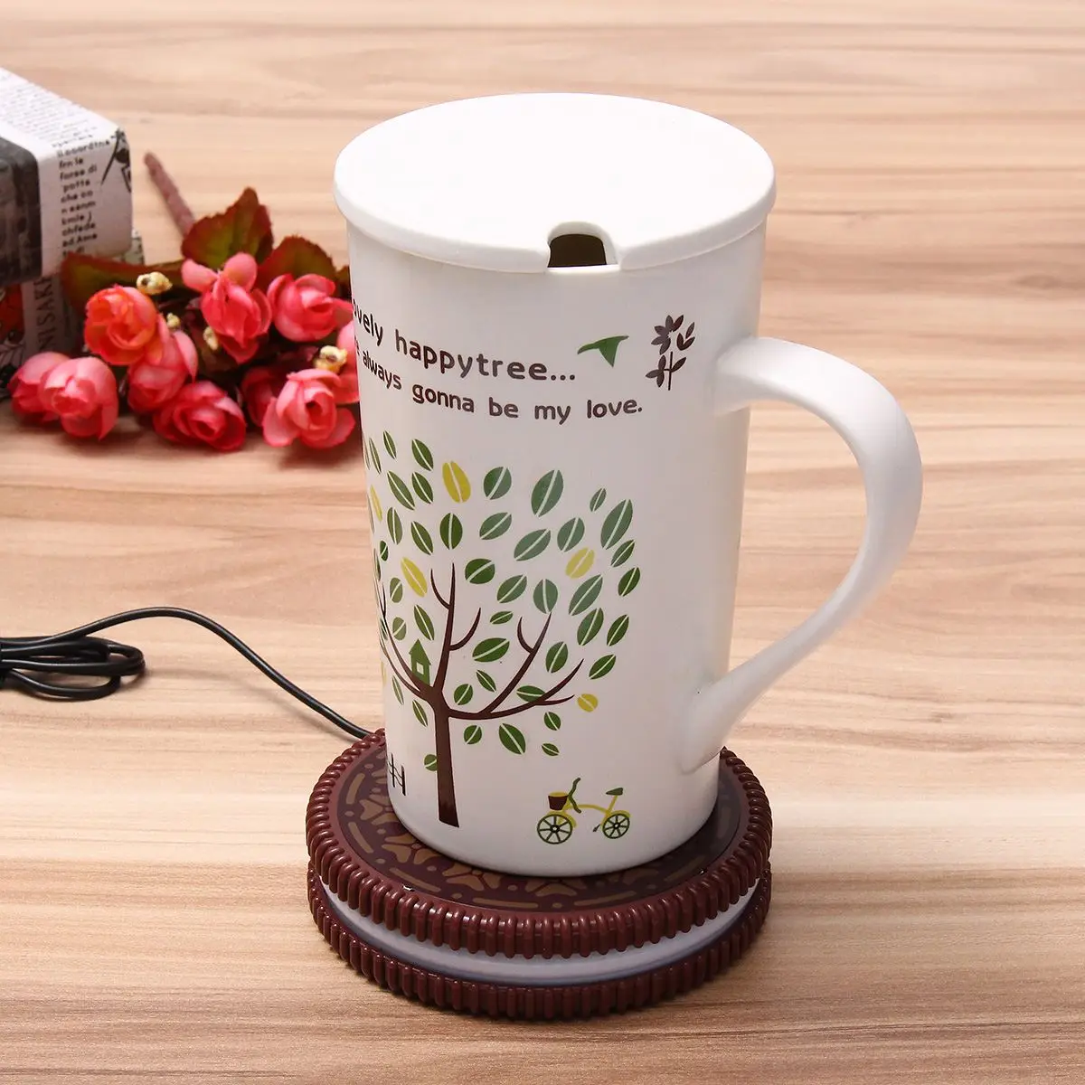USB-POWERED, британский коврик, подогреватель молока, кофейная кружка, подставка для напитков, чай, изоляция, USB Кружка, грелка, печенья, дизайнерская чашка для автомобиля