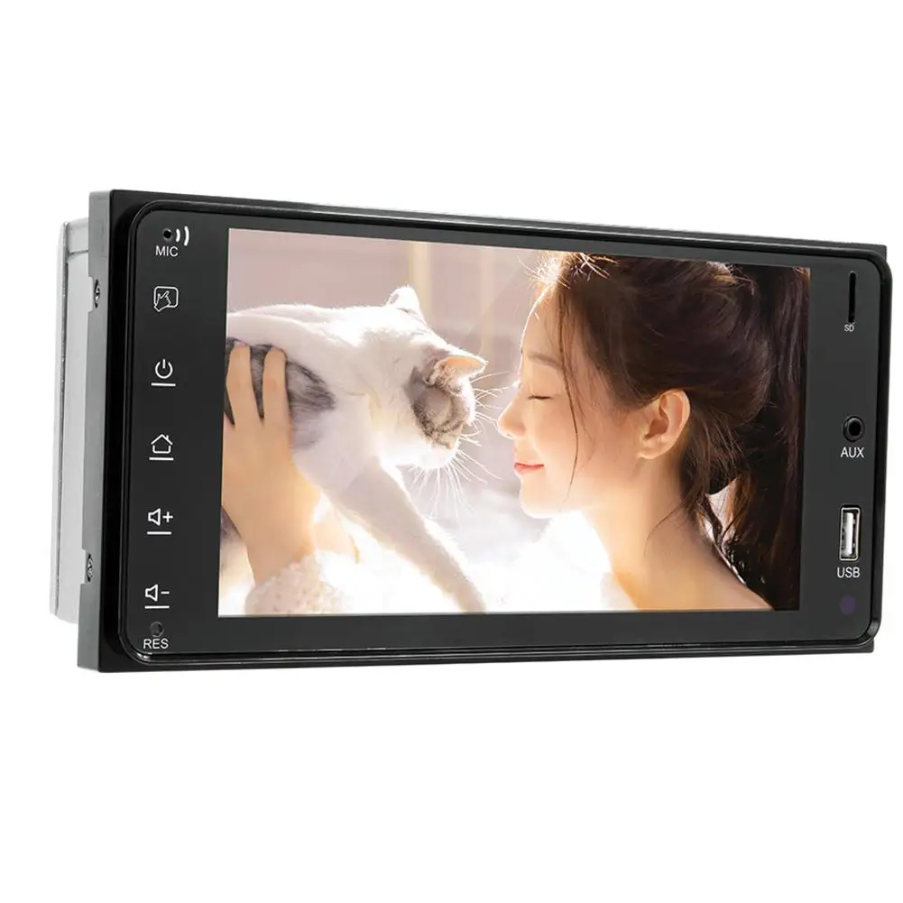 7 &quotFHD Автомобильное крепление 2 стороннее Зеркало Ссылка MP4 MKV MP5 USB SD Bluetooth плеер