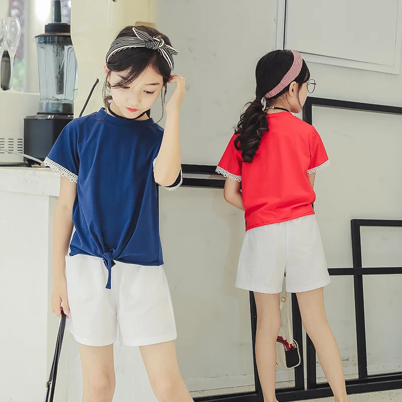 Baby Girls Outfit Birthday Boutique Clothing Set 2019 Toddler Girl Clothes Summer T Shirts + Shorts 2pc Tracksuit 7 10 12 |