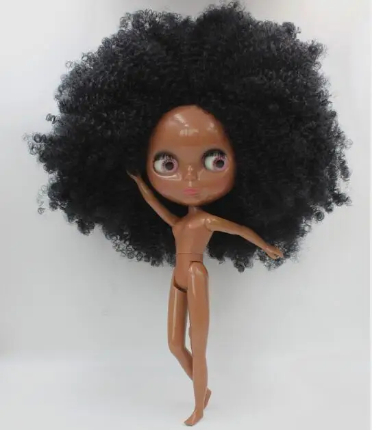 Кукла телесного цвета супер темная кожа черные короткие вьющиеся волосы|Куклы| |