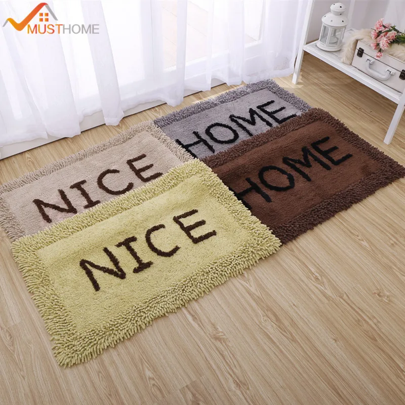 45 см х 70 Хлопок синели письмо коврики для комнаты без скольжения коврик и