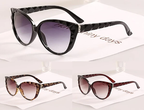 Модные Винтажные очки кошачий глаз со стразами 2017 Новый стиль волнистая оправа