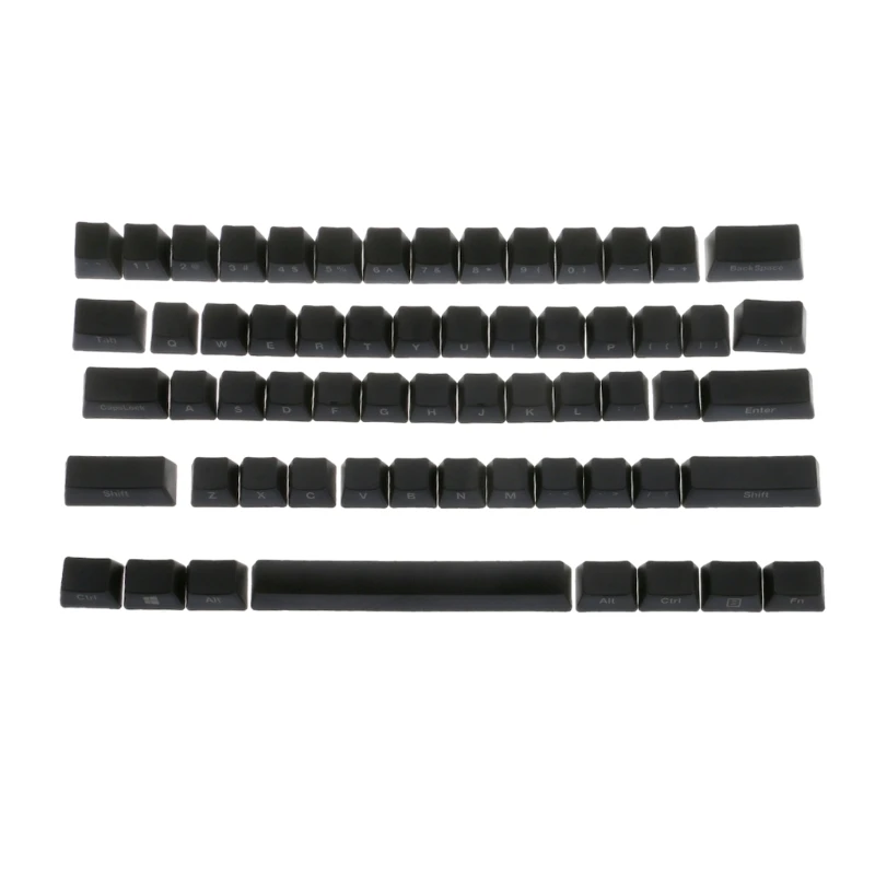 Черный Боковая печать 60 OEM профиль толстые Pbt колпачки для ключей для клавиатуры GH60 покер 61 механические колпачки для клавиш - Цвет: Черный