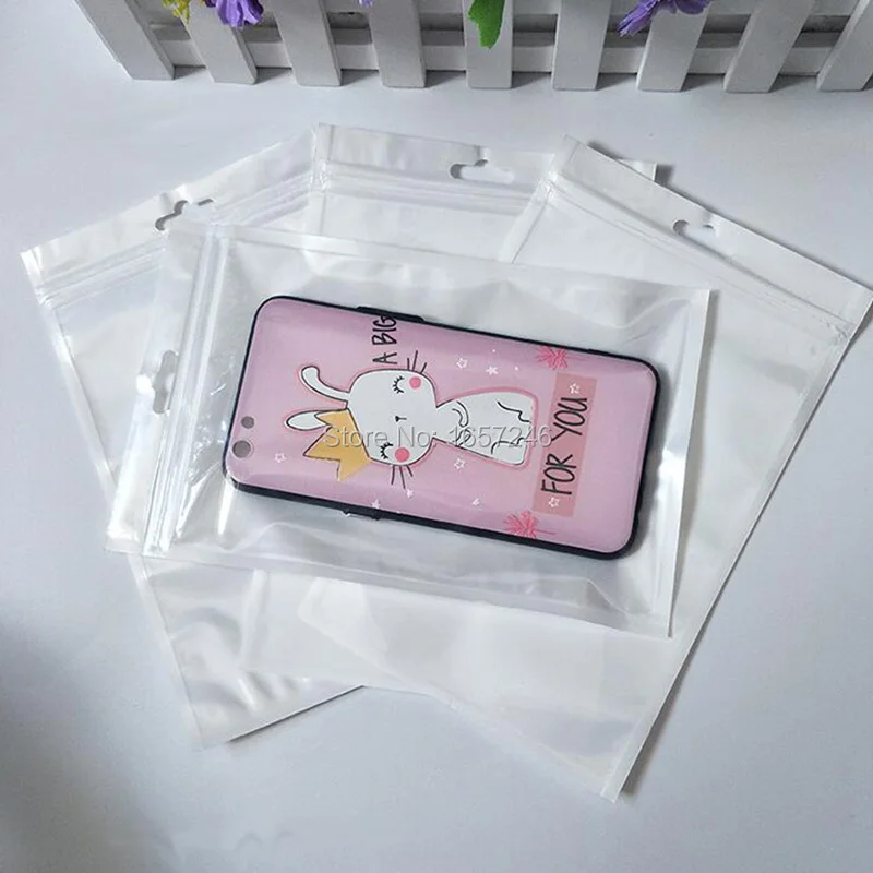 

13x21cm White/Clear Self Seal Zipper Resealable Plastic Retail Packing Storage Bag Retail Package for iphone XS larger case