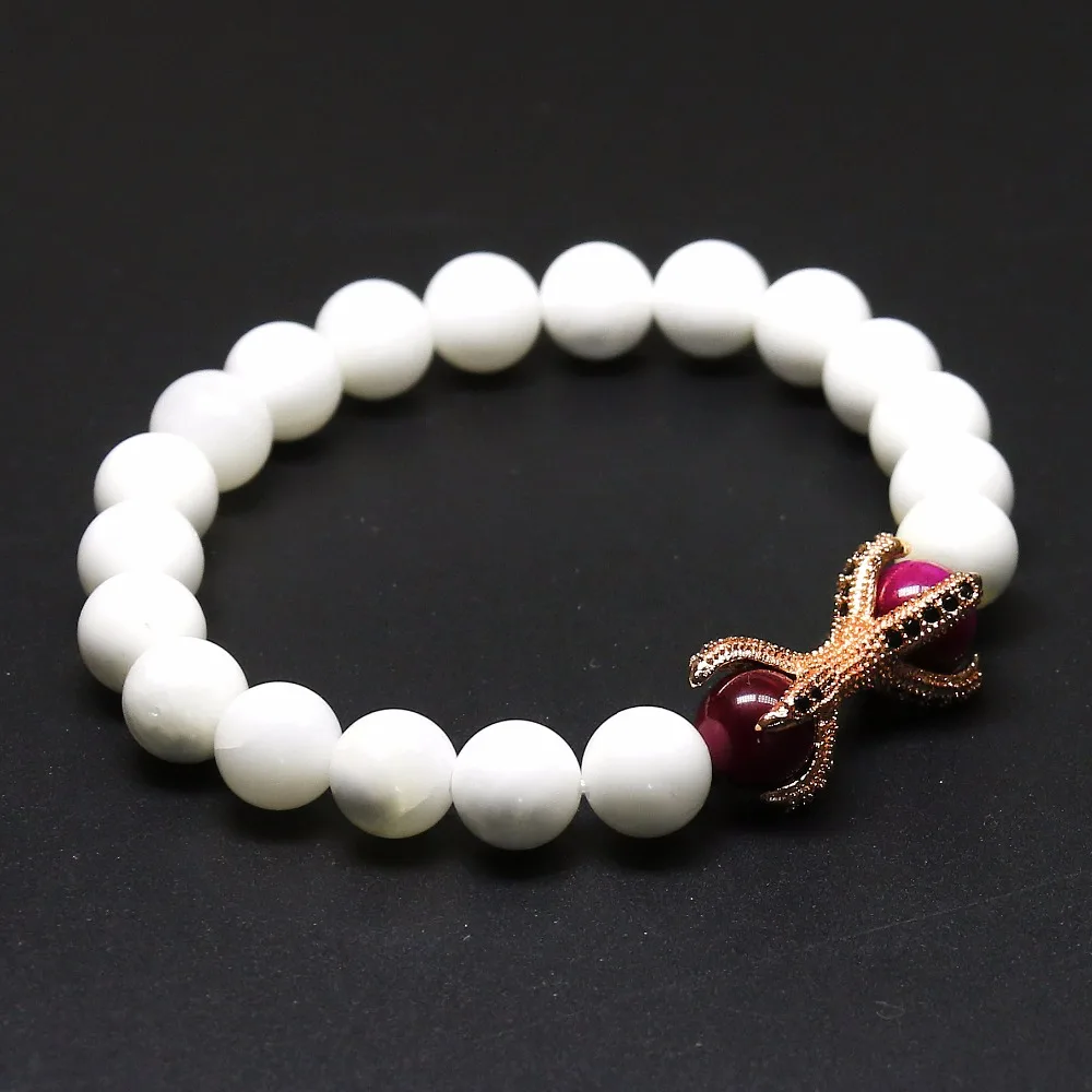 Модные императорские бусины из черного циркона натуральные белые женские