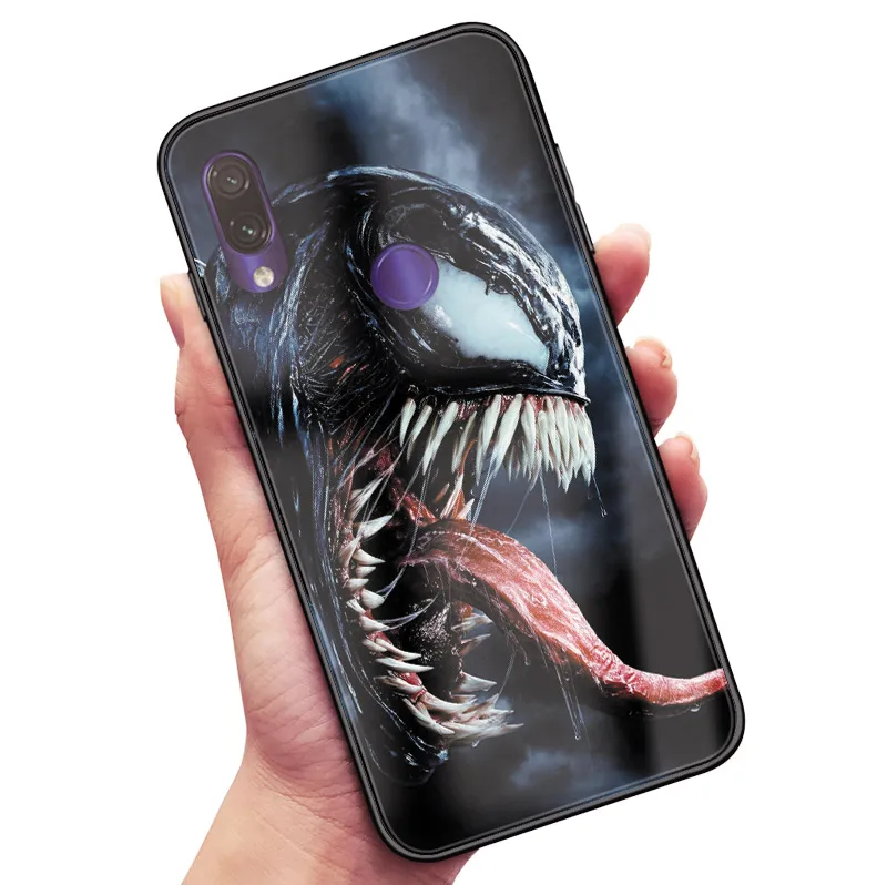 AE 1691 Venom Marvel mcu чехол для телефона оболочка мягкая силиконовая стеклянная крышка для Xiaomi mi 8 9 SE mi x 2 2s 3 Red mi Note 5 6 7 8 Pro - Цвет: AE 1691