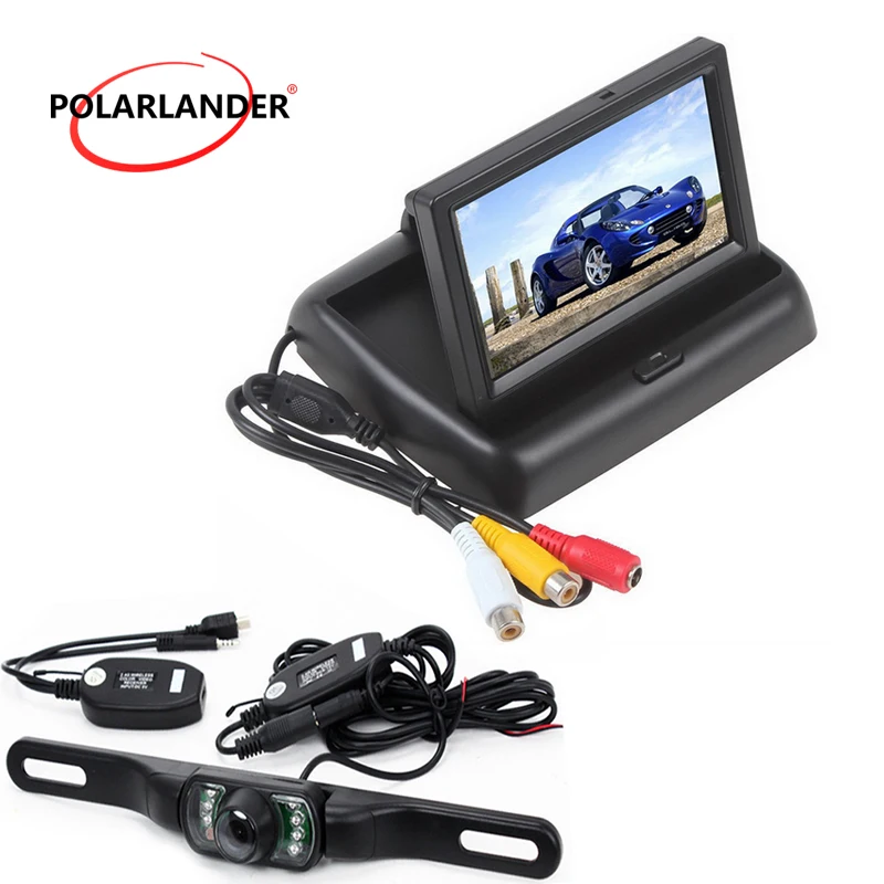 TFT складной зеркальный монитор Авто для автомобиля HD LCD парковочная помощь