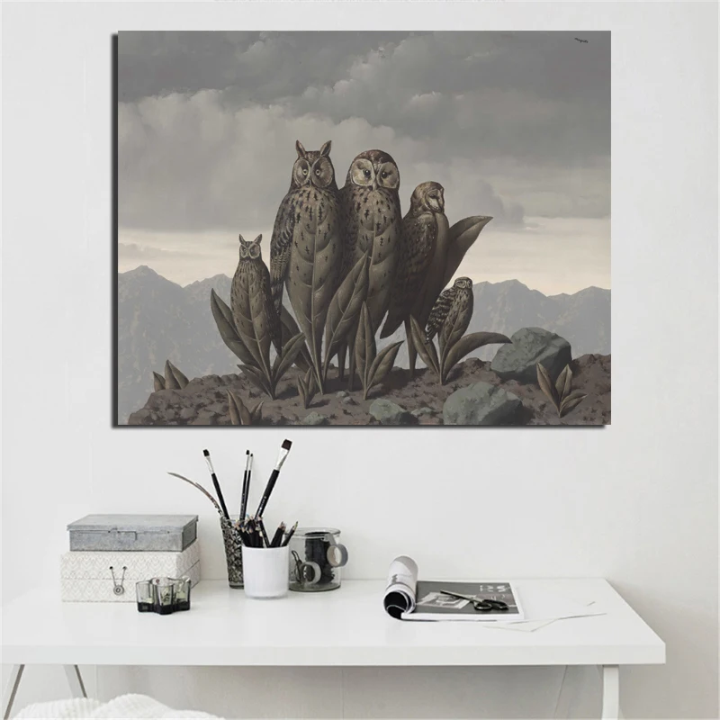 Сюрреализм спутники страха Холст Плакаты печатные мрамор абстрактная настенная