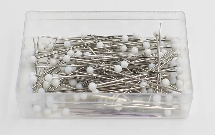 100 шт./кор. цветные жемчужные булавки белые штифты для шитья вышивки Лоскутная