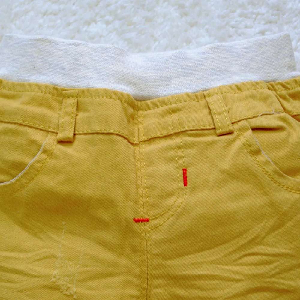 4050 г. повседневные штаны для детей маленьких мальчиков Желтые Детские весенне
