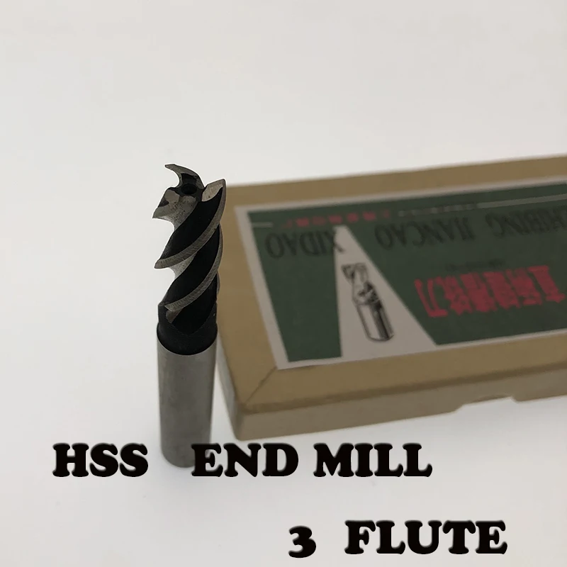 

3 Flute HSS End Mill for aluminum Set Straight Shank Milling Cutter Tool Set 3//4//5//6mm