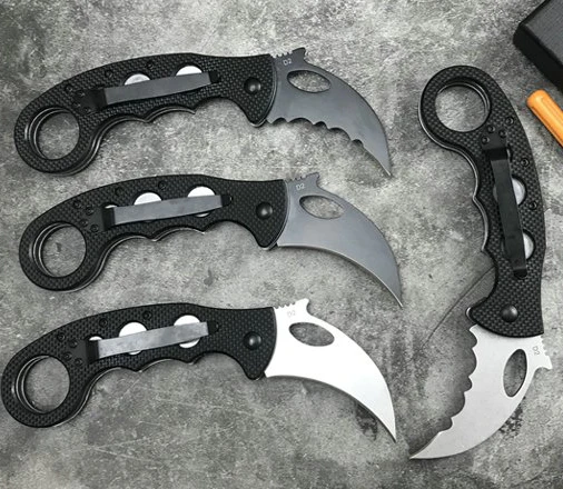 Нож karambit G10 Ручка D2 стальное лезвие Высокое качество Открытый Отдых EDC инструмент