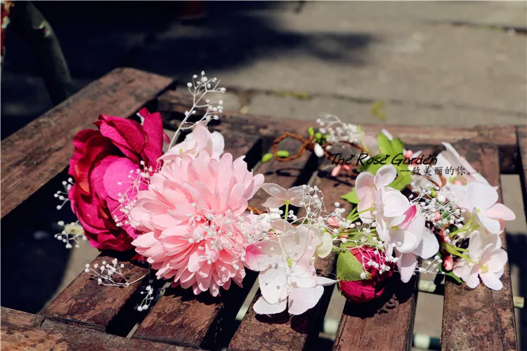 Для женщин леди диадема невесты моделирования цветочный венок гирлянда