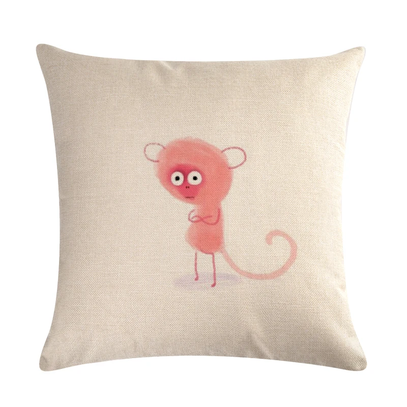 45*45 см милый маленький животный узор наволочка квадратный диван чехол подходит