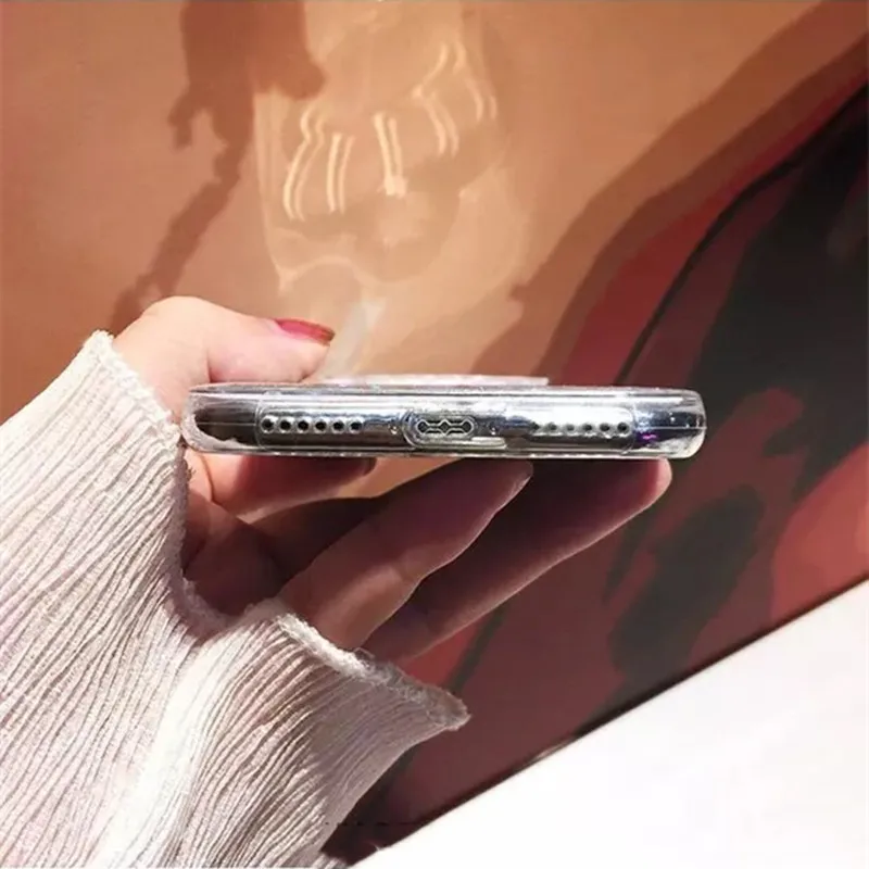 3D queen Crown Крышка для iPhone 8 7 6 S плюс прозрачный блеск Чехол Мягкий ТПУ Капа Fundas X Coque