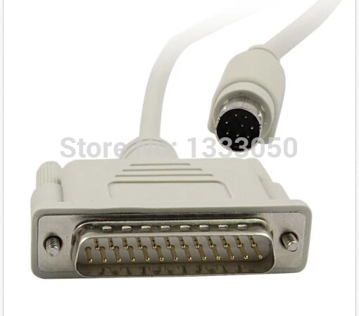 

Male DB25 to Male Mini Din 9P PLC Cable White 7.9Ft for Digital GP Proface
