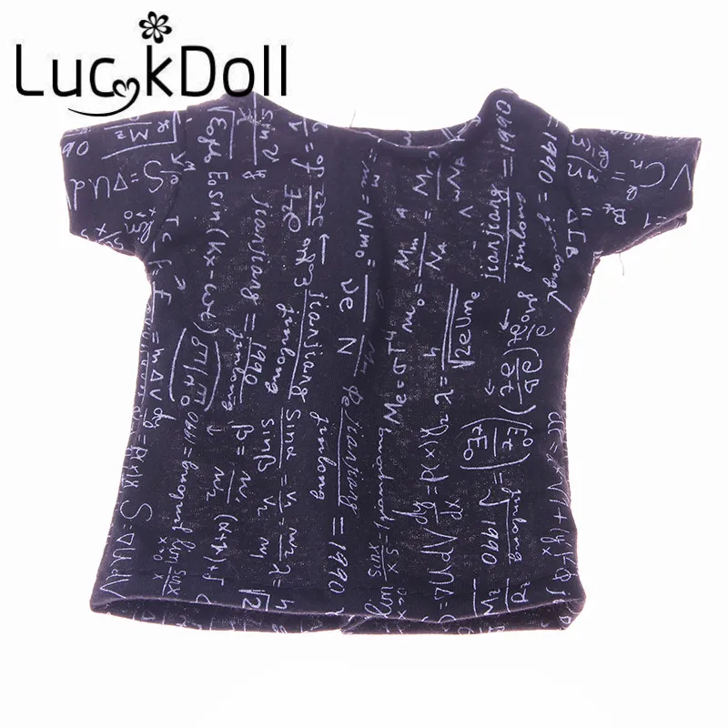 Черная футболка с математическим принтом LUCKDOLL размер 18 дюймов американский 43 см