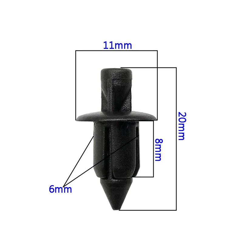 

For Honda Fastener Clips Rivet Black 100pcs Set Plastic Bicycle Fairing