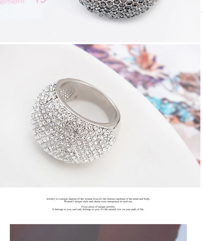 Malanda Новые круговой кристаллами от Swarovski великолепные Кольца для Для женщин Мода Серебро Золото Цвет Роскошные свадебные ювелирные изделия кольца подарок