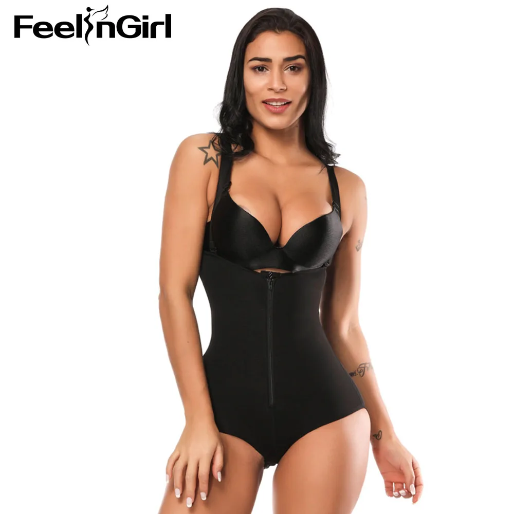 Shaper FeelinGirl, женское корректирующее белье с контролем живота, регулируемые Крючки для промежности, эластичный пояс, тренажер, на молнии, сексуальный, стройнее, нижнее белье, боди - Цвет: Shaper