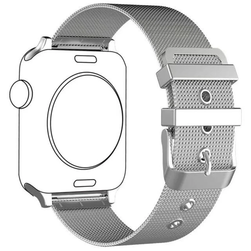 Миланская петля для Apple Watch серии 4 3 2 1 сменный Браслет ремешок из нержавеющей