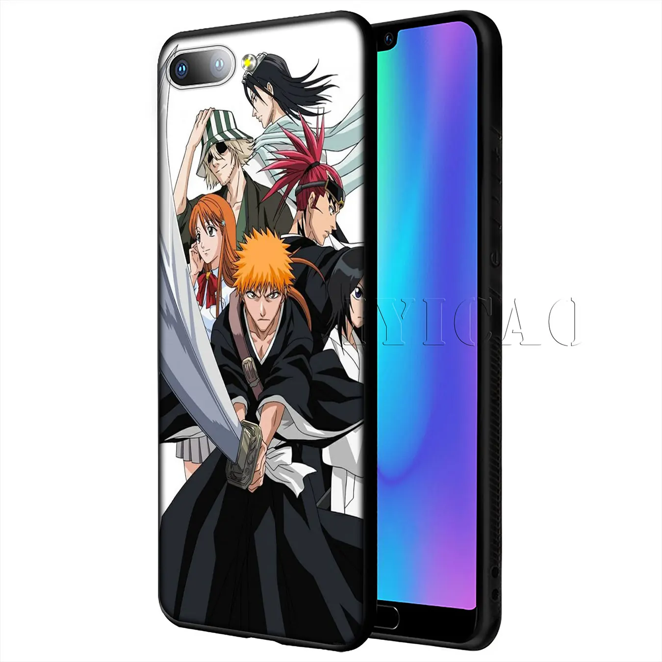 IYICAO Bleach Soft Silicone Phone Case for Huawei Y9 Y7 Y6 Prime 2019 Black Cover Honor 20 8C 8X 8 9 9X 10 Lite 7C 7X 7A Pro |