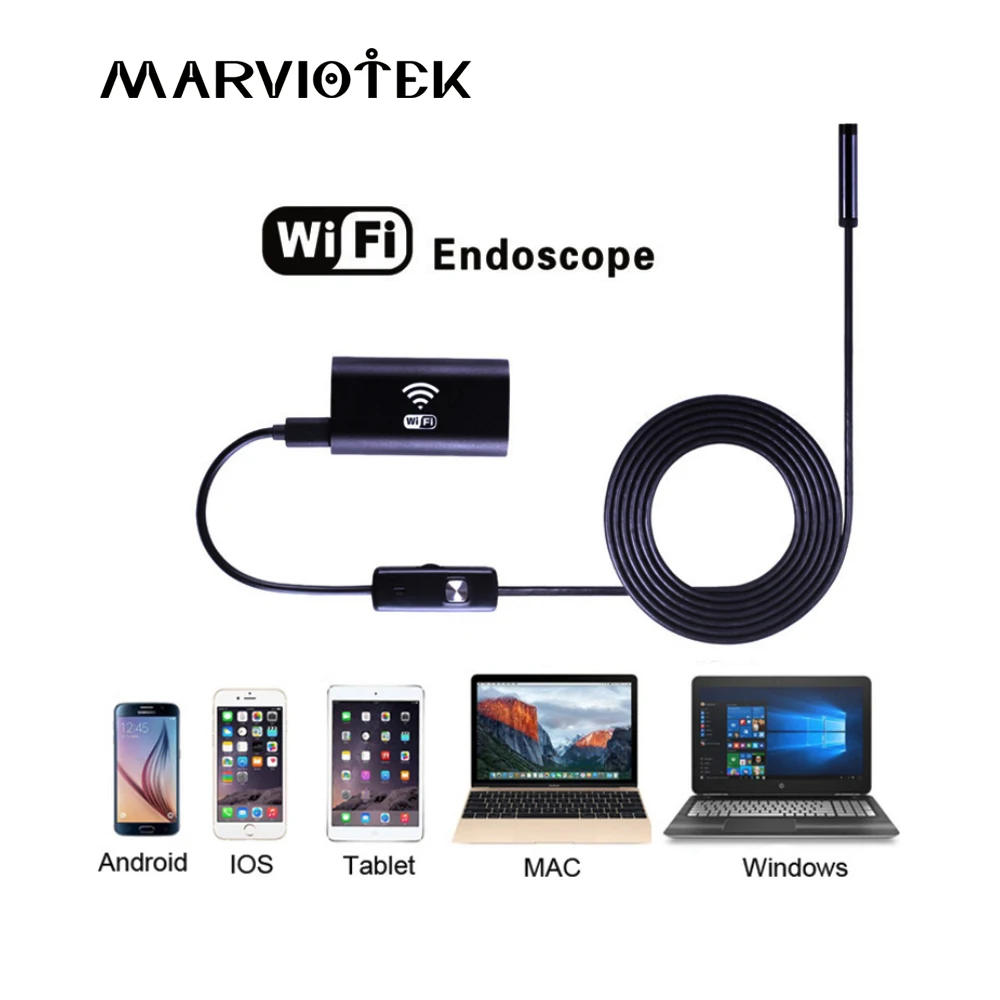 8 мм wifi эндоскоп камера мягкий кабель мини Инспекционная водостойкий USB Borescope IOS