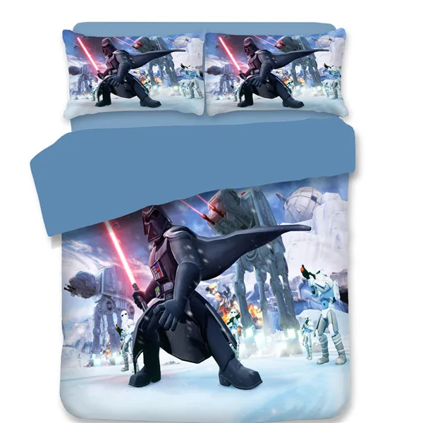 style8 3D Star Wars Bedding Set Luxury Duvet Cover Set Pillowcases single double Queen king twin bedclothes cartoon quilt cover sets - Цвет: style8