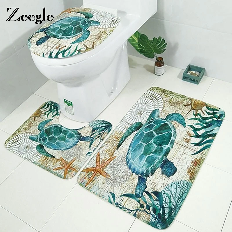 Zeegle коврик для ванной комнаты унитаза домашний декор напольный коврики с