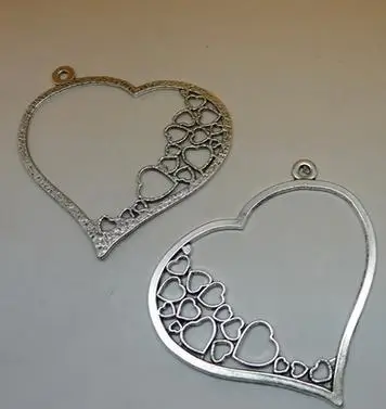 

Zinc alloy pendant jewelry accessories diy handmade material charms Heart-shaped necklace pendant
