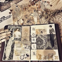 vintage fashion design children diy scrapbooking die cut album junk journal crafts decorative paper package diy photo albums