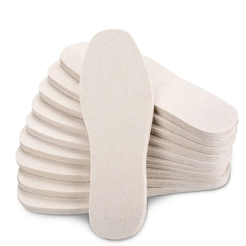 Winter Insoles Pads Warm Shoe Pad Wool Felt Insole Sweat Shock Absorbing Insoles Palmilhas Inlegzolen Accessoire Chaussure