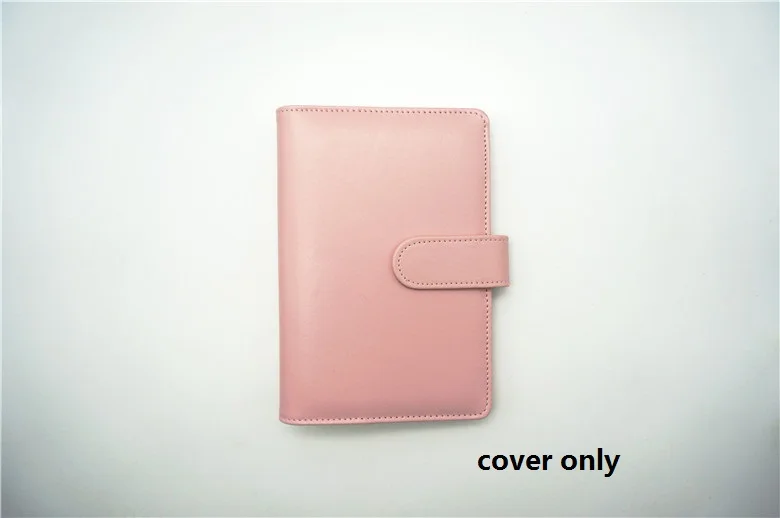 Записная книжка filofax из искусственной кожи со спиральными листочками многоразового использования, Дневник для путешествий, планировщик, блокнот, папка, A5, A6, студенческий прекрасный подарок - Цвет: Pink COVER A6