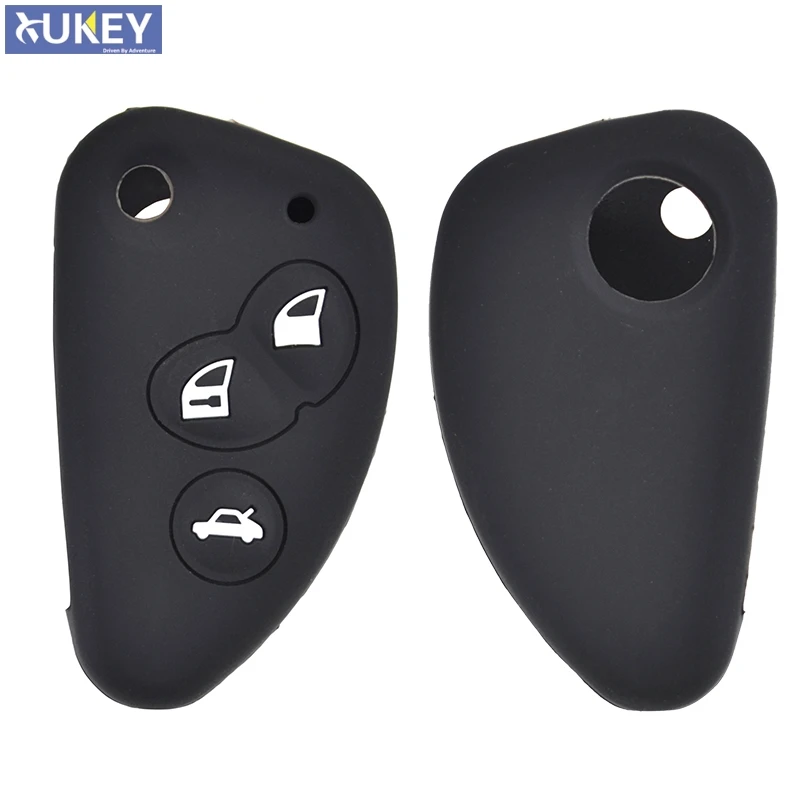 

3 Button Silicone Car Remote Key Fob Shell Cover Case For Alfa Romeo 147 156 166 GT JTD TS Skin Holder Protector
