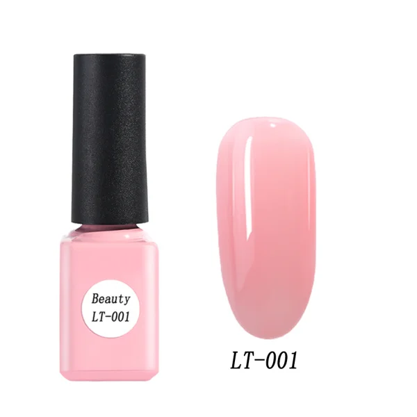 LT-001 6ml Summer Nail Polish White Base Pink Brown UV Gel Varnish Soak Off Lacquer Nail Art Manicure Long Lasting Top Coat LELT01-06 - Цвет: LT-001