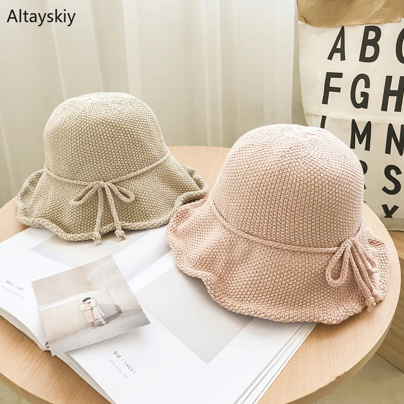 Панама женская в японском стиле милые кепки для студентов и отдыха Литературная