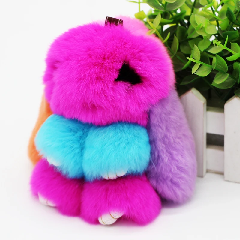 Новая Подлинная сумка из меха кролика рекс висячий дом ключи от машины отмечены 13