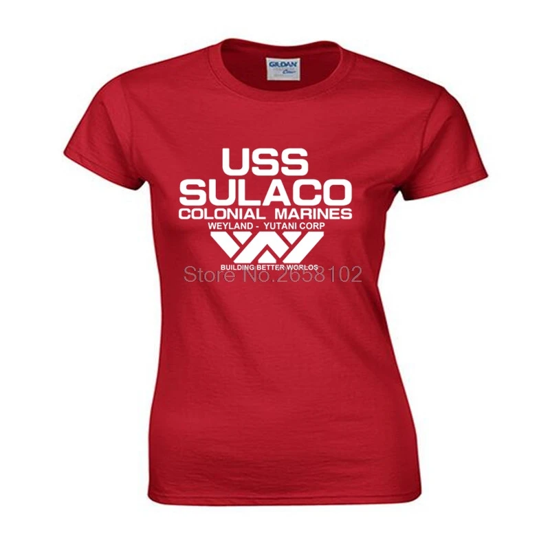 Модные USCSS Ностромо футболка чужой USS Sulaco Colonial Marines иностранцев мира с короткий