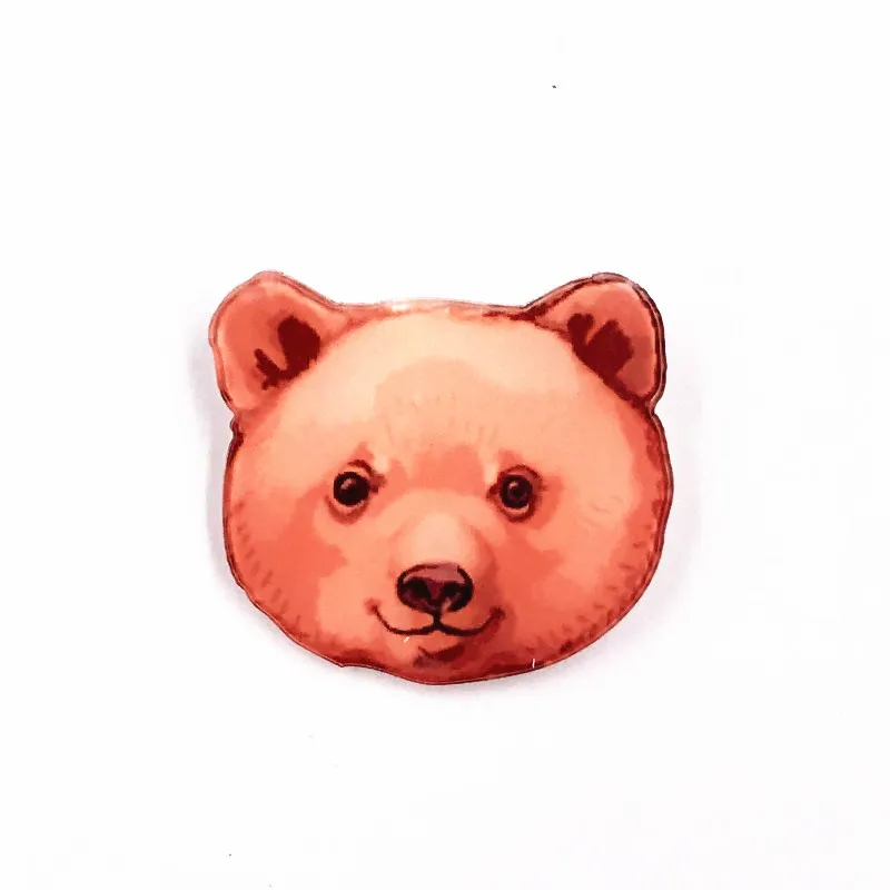 1Pcs Animal Dog Panda Cartoon Pins and Brooches for Women Men Lapel Pin Backpack Bags Badges Kids Gifts Custom Button Badges - Цвет: Лазерный